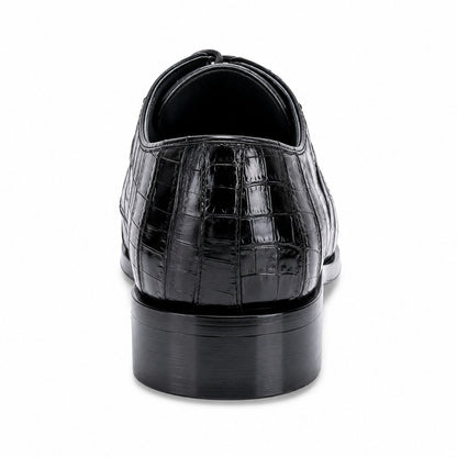 Los Altos Black Genuine All-Over Crocodile Shoe ~ World Best Alligator ~ Gator Skin Belly Shoe