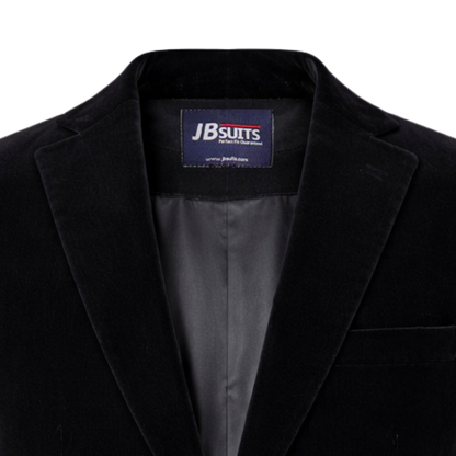Men’s Black Velvet Dinner Blazer – Tailored Fit Formal Jacket, Standard and Made-to-Measure