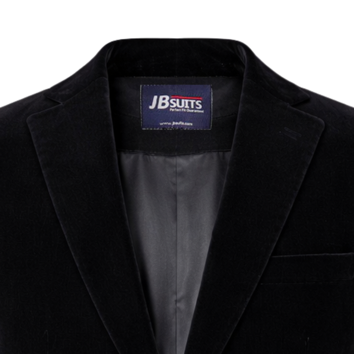 Men’s Black Velvet Dinner Blazer – Tailored Fit Formal Jacket, Standard and Made-to-Measure