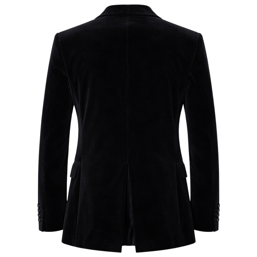 Men’s Black Velvet Dinner Blazer – Tailored Fit Formal Jacket, Standard and Made-to-Measure