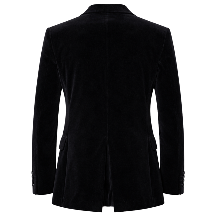 Men’s Black Velvet Dinner Blazer – Tailored Fit Formal Jacket, Standard and Made-to-Measure