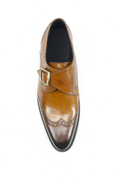 Burnished Wingtip Monk Strap KS099-710