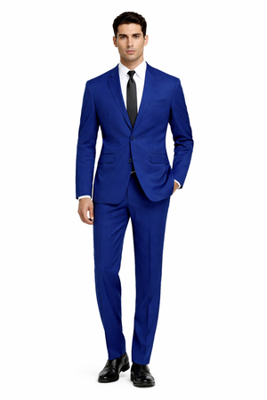 Mens Slim Fit Suit Cobalt Blue