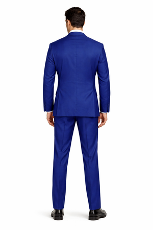 Mens Slim Fit Suit Cobalt Blue