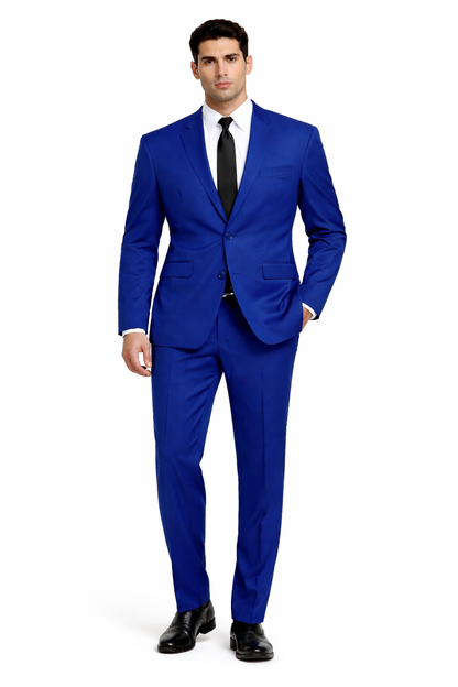 Mens Slim Fit Suit Cobalt Blue