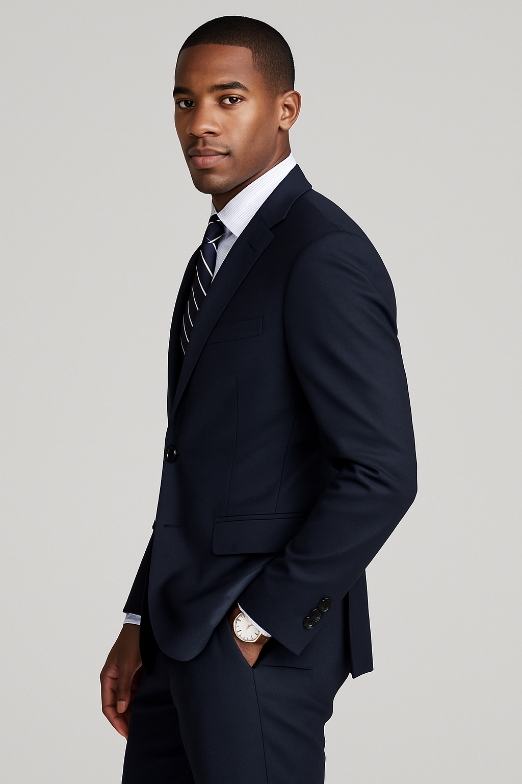 Mens Slim Fit Suit Dark Navy