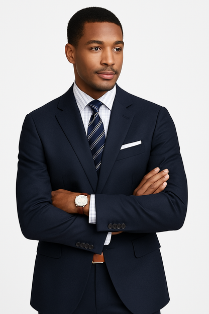 Mens Slim Fit Suit Dark Navy