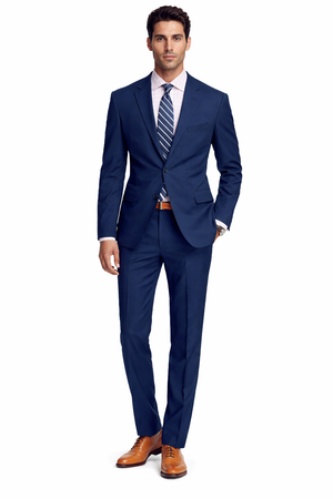 Mens Slim Fit Suit Indigo Blue
