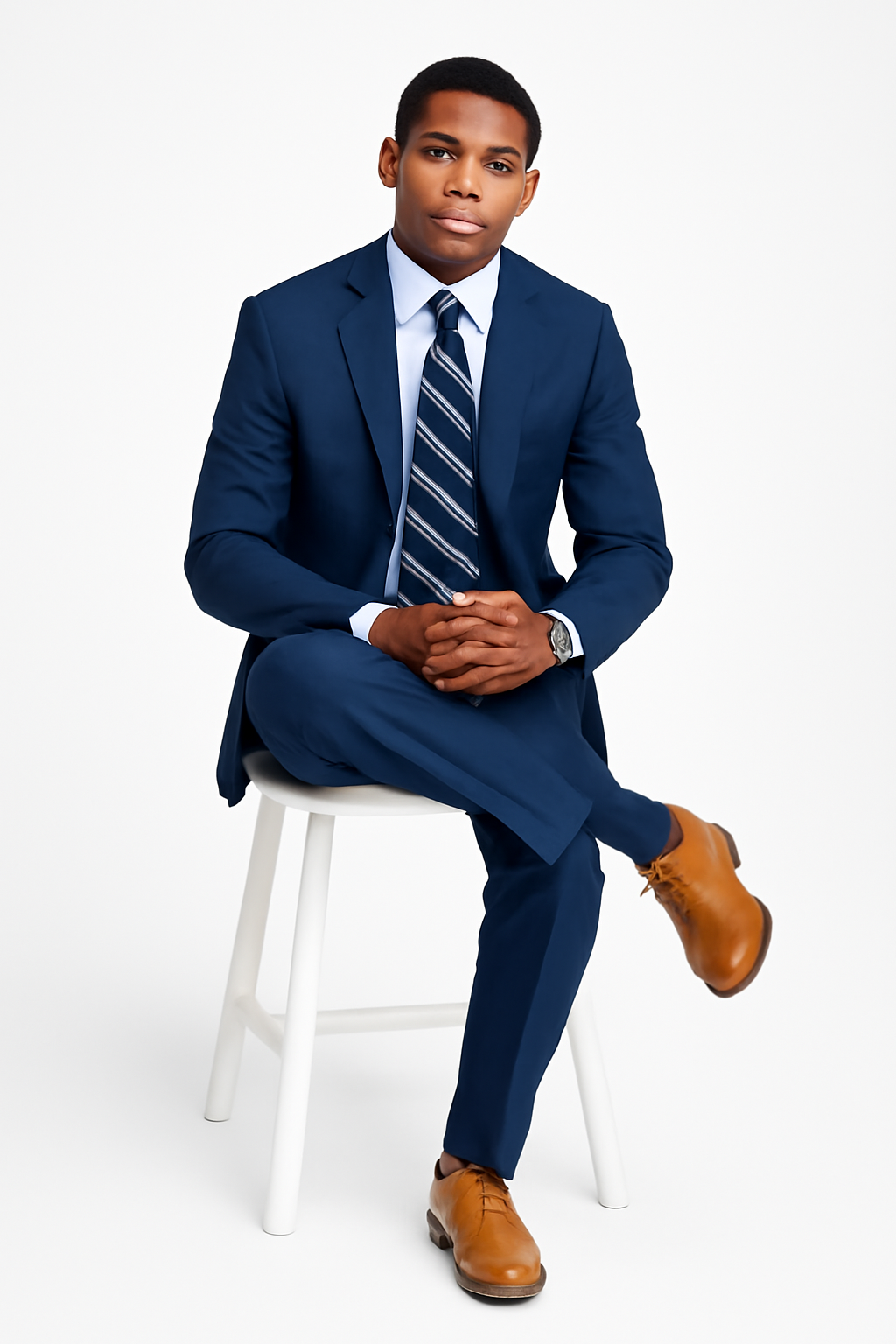 Mens Slim Fit Suit Indigo Blue