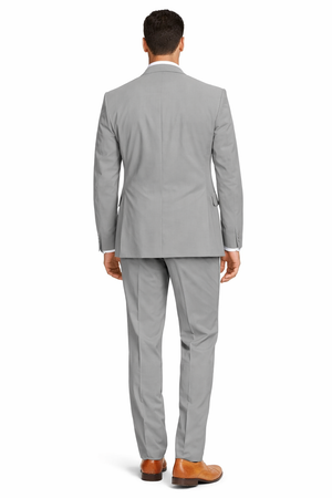 Mens Slim Fit Suit Lt Grey