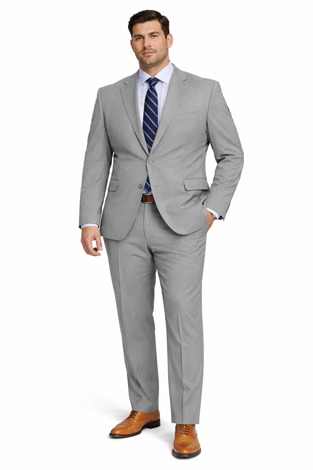 Mens Slim Fit Suit Lt Grey