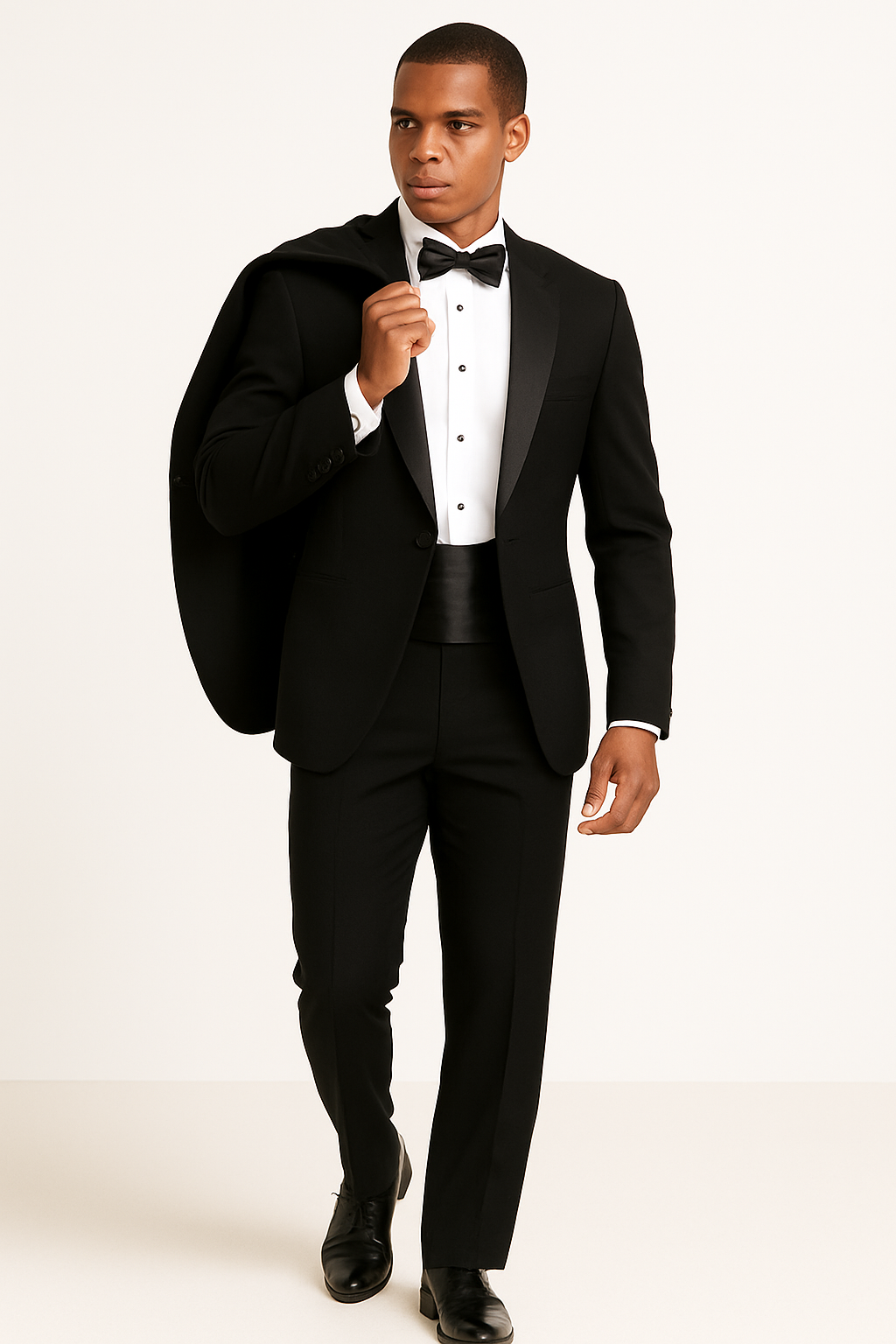 Mens Traditional Polyester Tail Tuxedo in Black