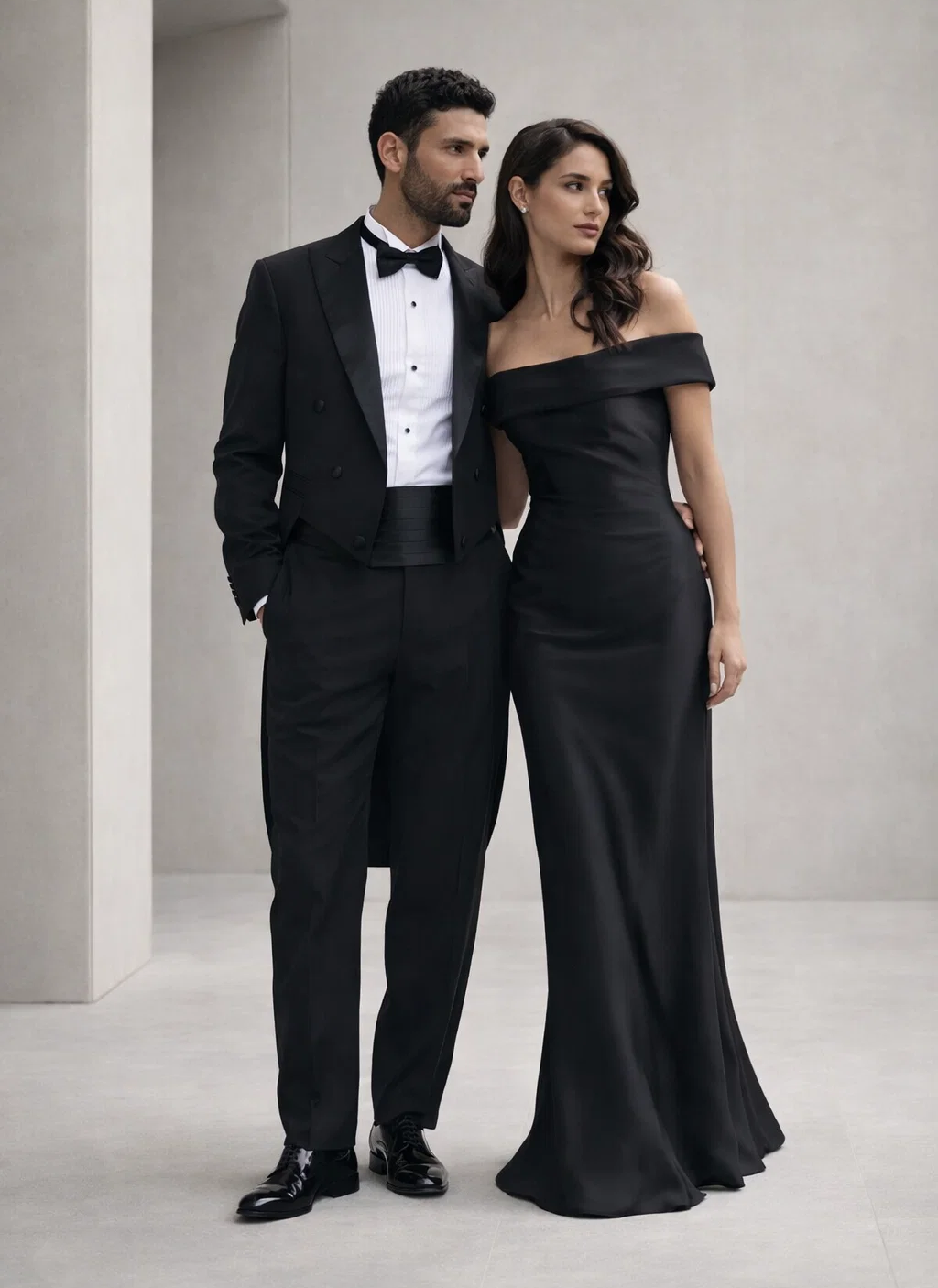 Mens Traditional Polyester Tail Tuxedo in Black