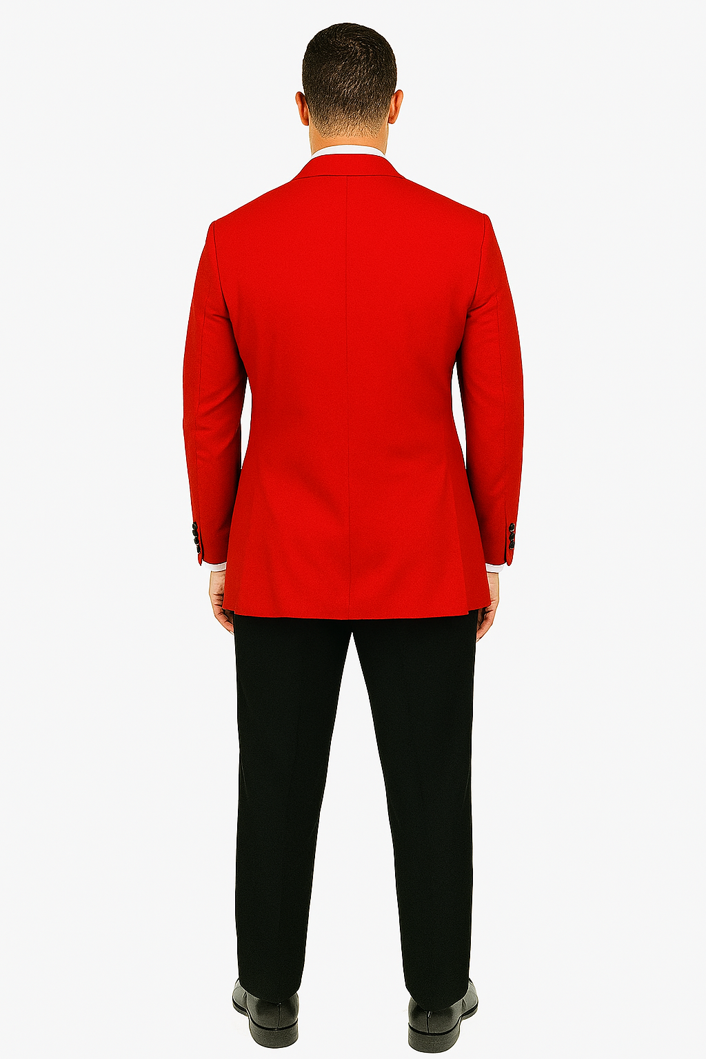 Mens Classic 2 Button Notch Lapel Red Tuxedo