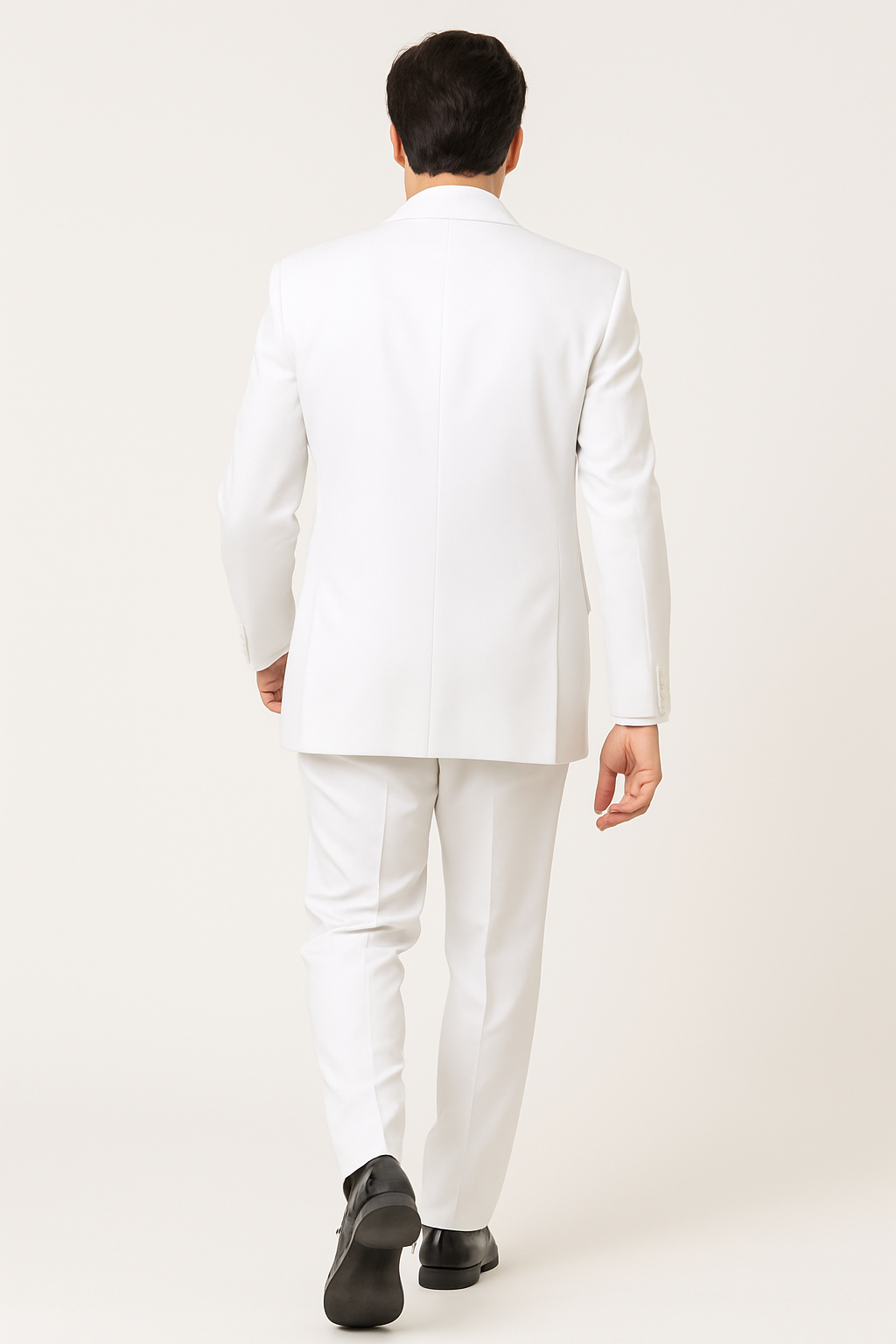 Mens Classic 2 Button Notch Lapel Tuxedo in White