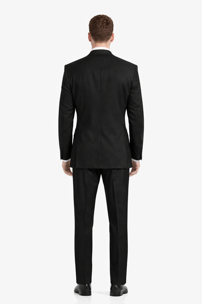 Mens Classic 2 Button Wool Tuxedo in Black