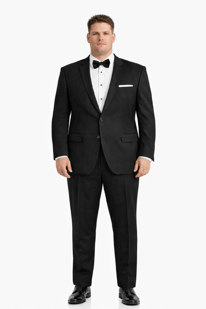 Mens Classic 2 Button Wool Tuxedo in Black