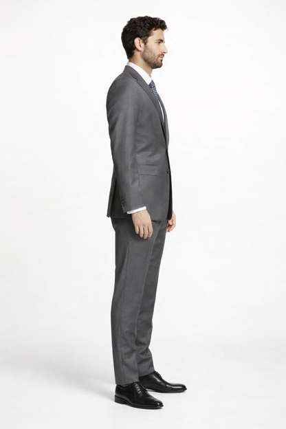 Mens Tiglio Gray Suit – Classic 2 Piece Grey Suit for Wedding, Business and Formal Wear
