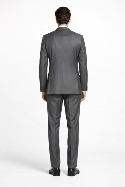 Mens Tiglio Gray Suit – Classic 2 Piece Grey Suit for Wedding, Business and Formal Wear