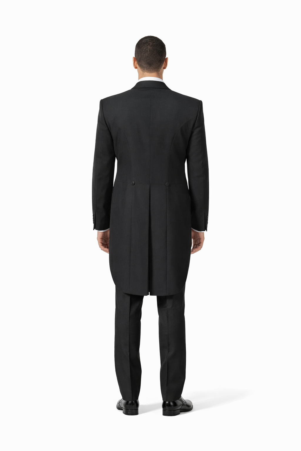 Mens Classic Microfiber Tail Tuxedo in Black