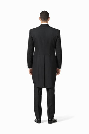Mens Classic Microfiber Tail Tuxedo in Black