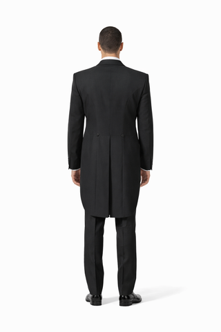 Mens Classic Microfiber Tail Tuxedo in Black
