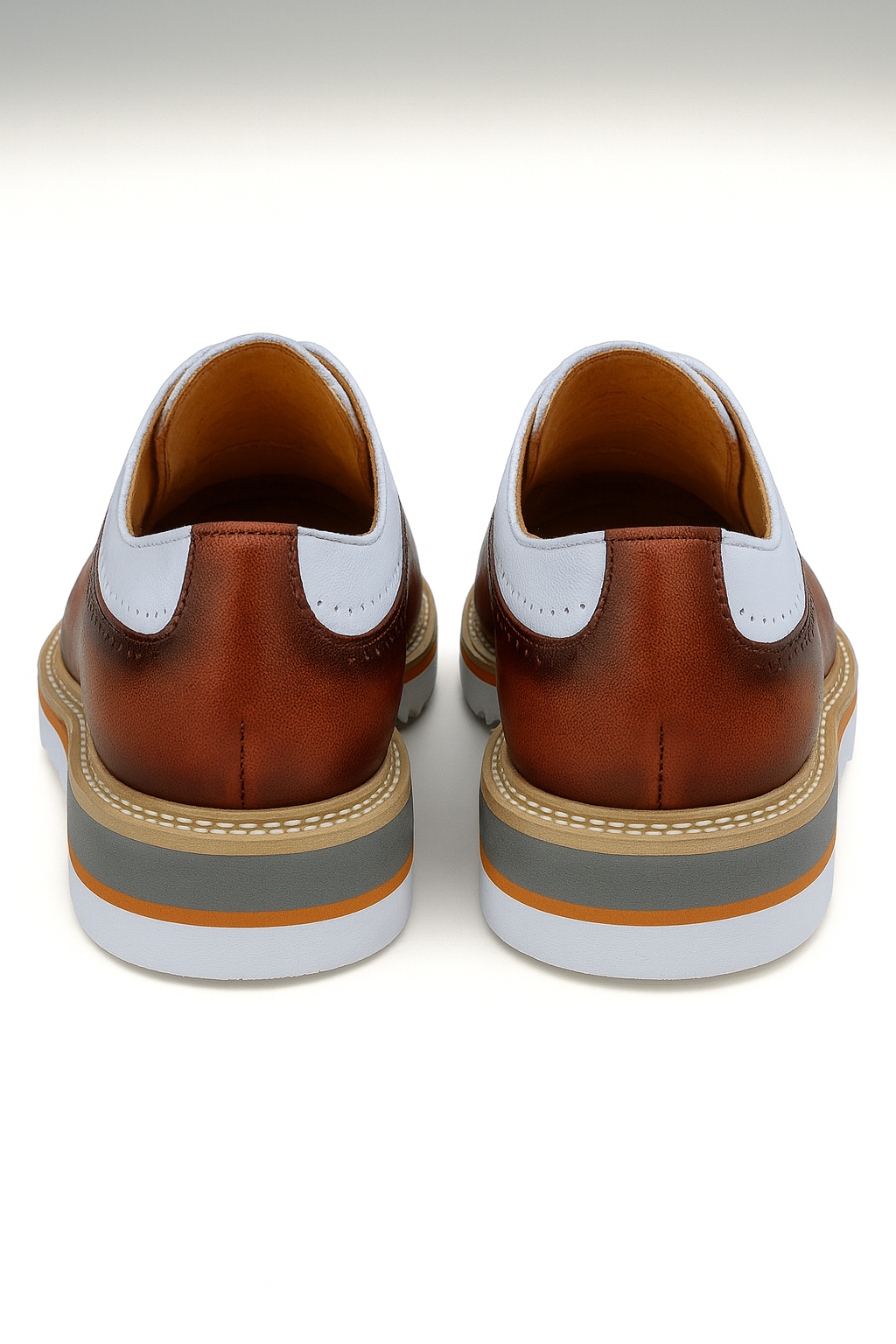 Stylish Two-Tone Brogue Oxford