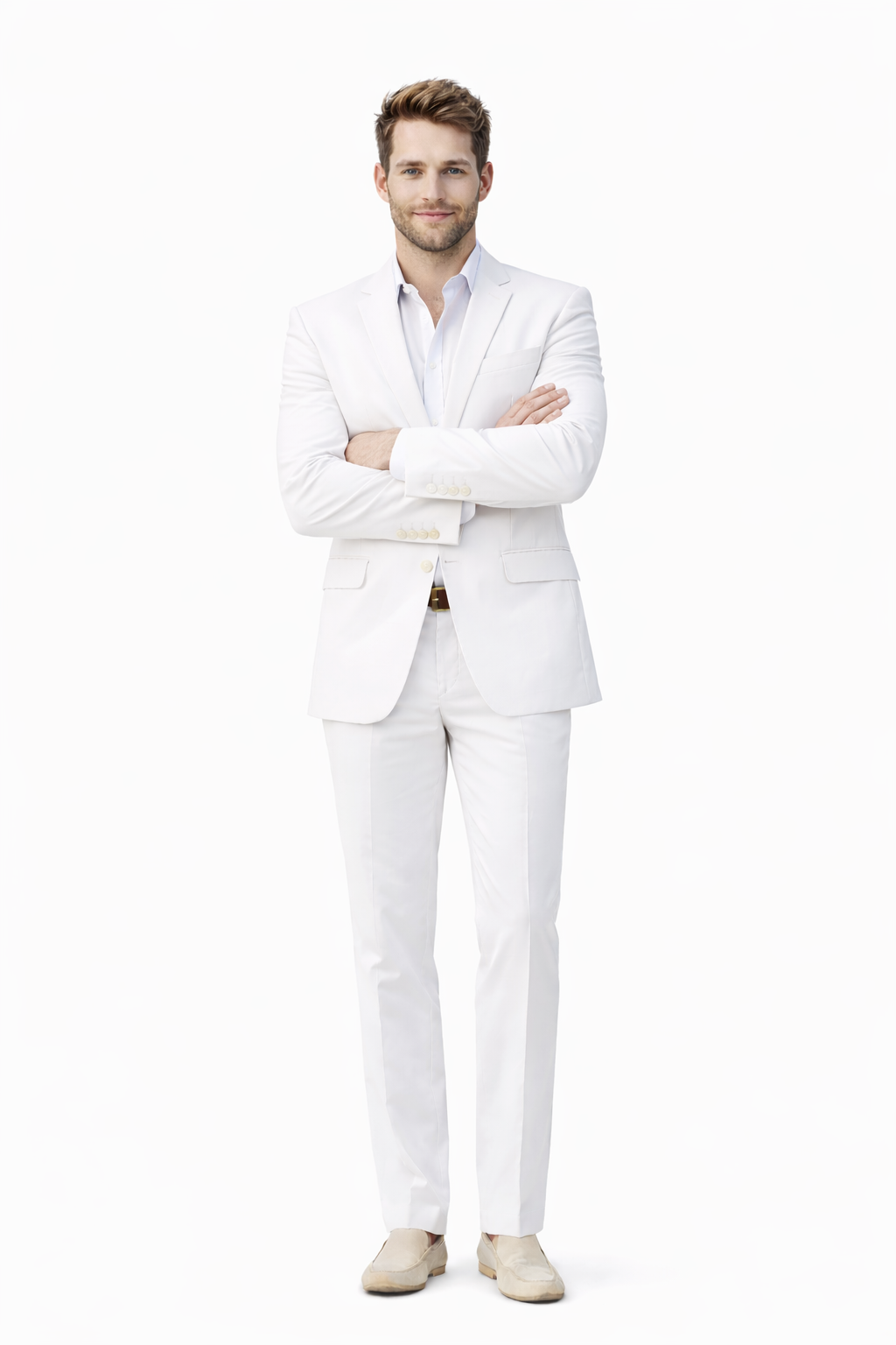 Mens Colin Farrell Miami Vice White Suit