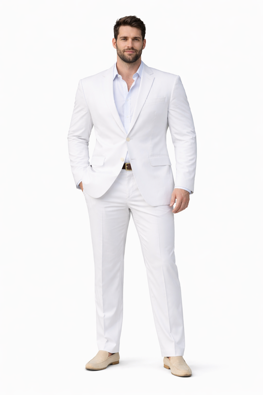 Mens Colin Farrell Miami Vice White Suit