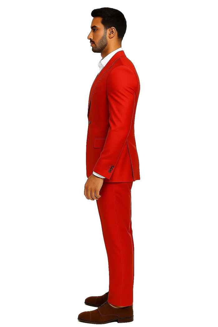 Mens Western Suit in Color Red