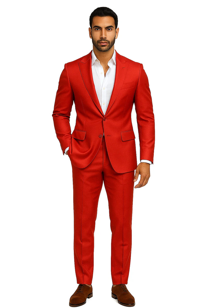 Mens Western Suit in Color Red