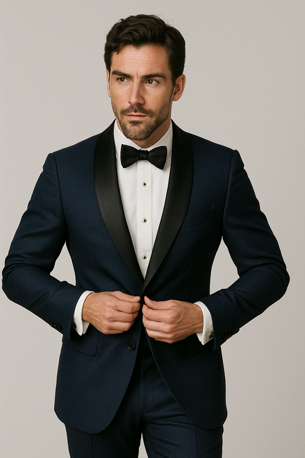 Mens Daniel Craig | James Bond | Navy Blue Tuxedo Costume.