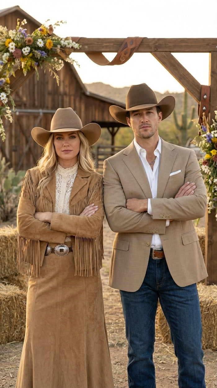 Men's Dark Tan Cowboy Western Blazer – Classic Western Style Sport Coat Casual Formal Jacket for Business Wedding Modern Fit