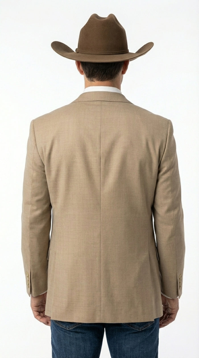 Men's Dark Tan Cowboy Western Blazer – Classic Western Style Sport Coat Casual Formal Jacket for Business Wedding Modern Fit