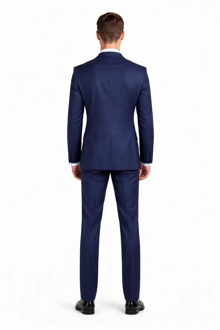 Mens Designer Collin One Button Wedding and Prom Tuxedo Navy