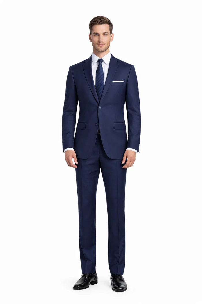 Mens Designer Collin One Button Wedding and Prom Tuxedo Navy