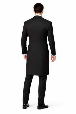Mens Designer Mardi Gras Long Tail Tuxedo in Black
