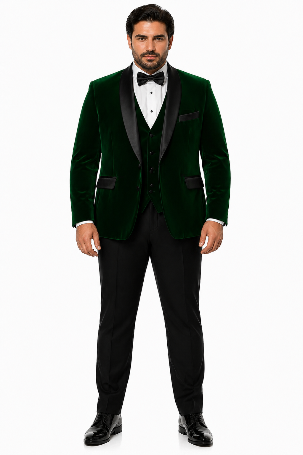 Mens Designer Velvet Tuxedo Jacket in Hunter Green