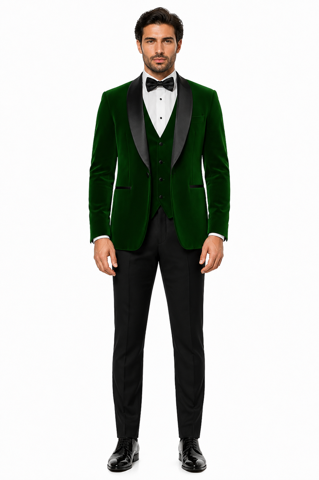 Mens Designer Velvet Tuxedo Jacket in Hunter Green