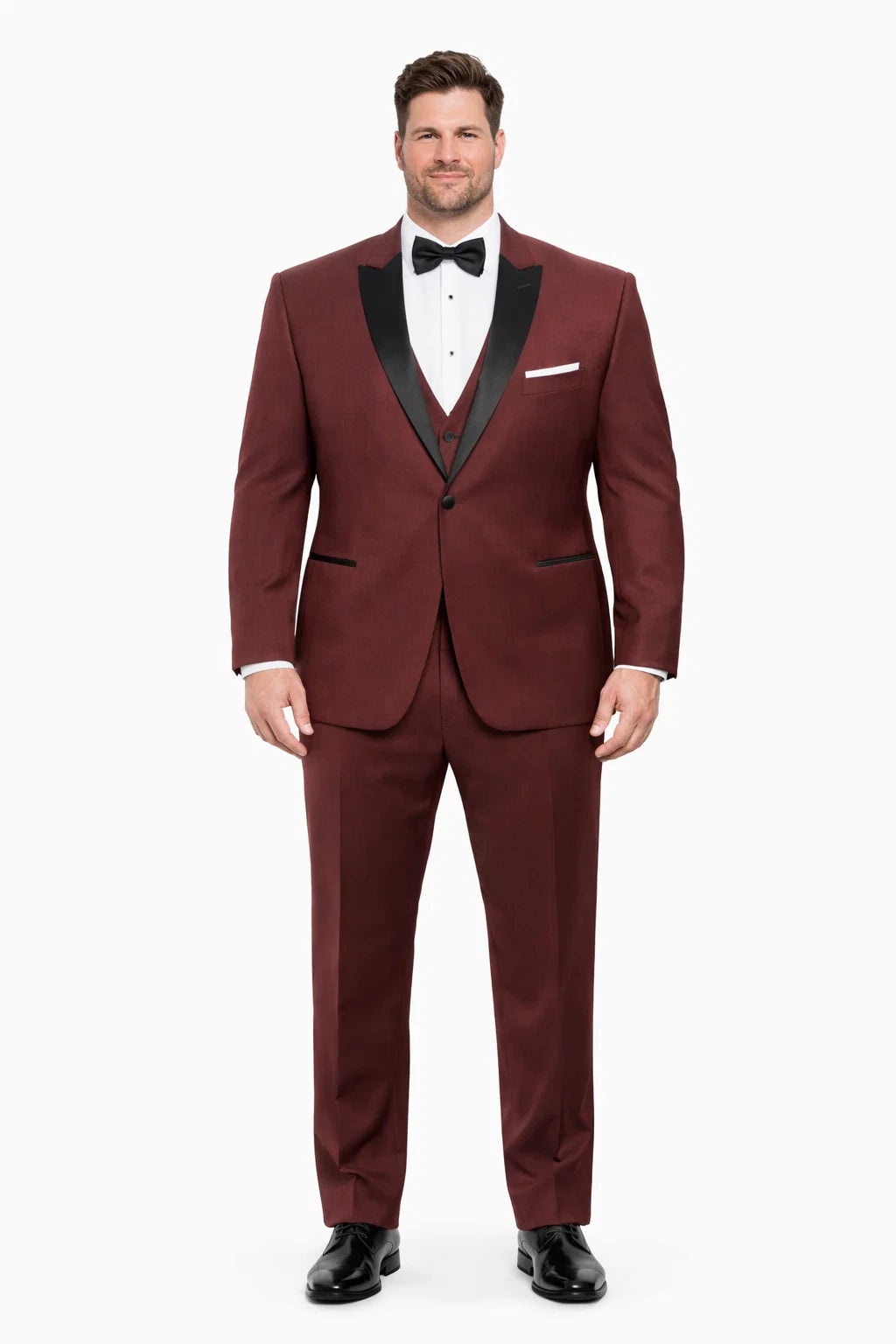 Mens Designer Wedding Tuxedo in Burgundy