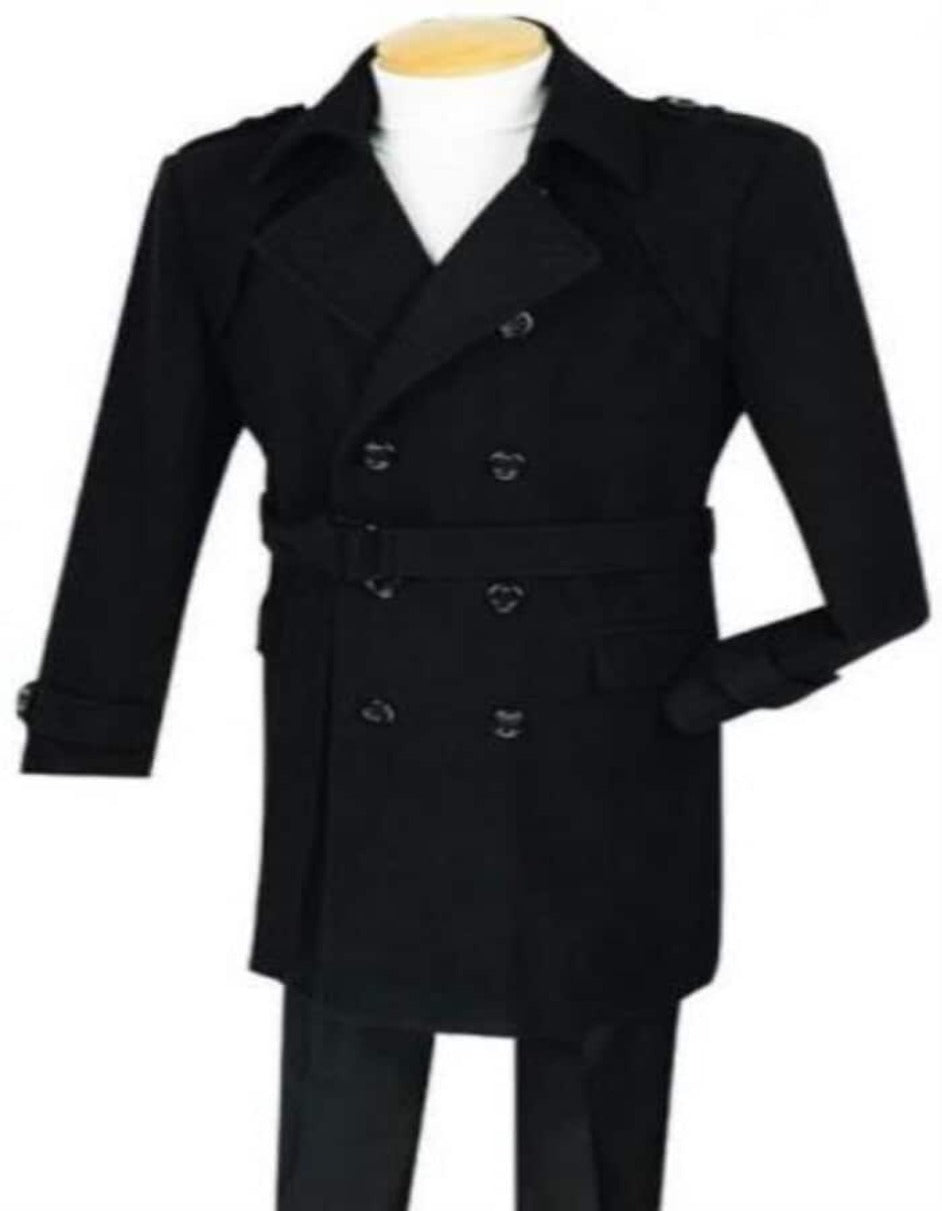 Mens Overcoat - Topcoat For Men - Winter Fabric - Double-breasted closure 1930s Overcoat - Men's Tuxedo USA