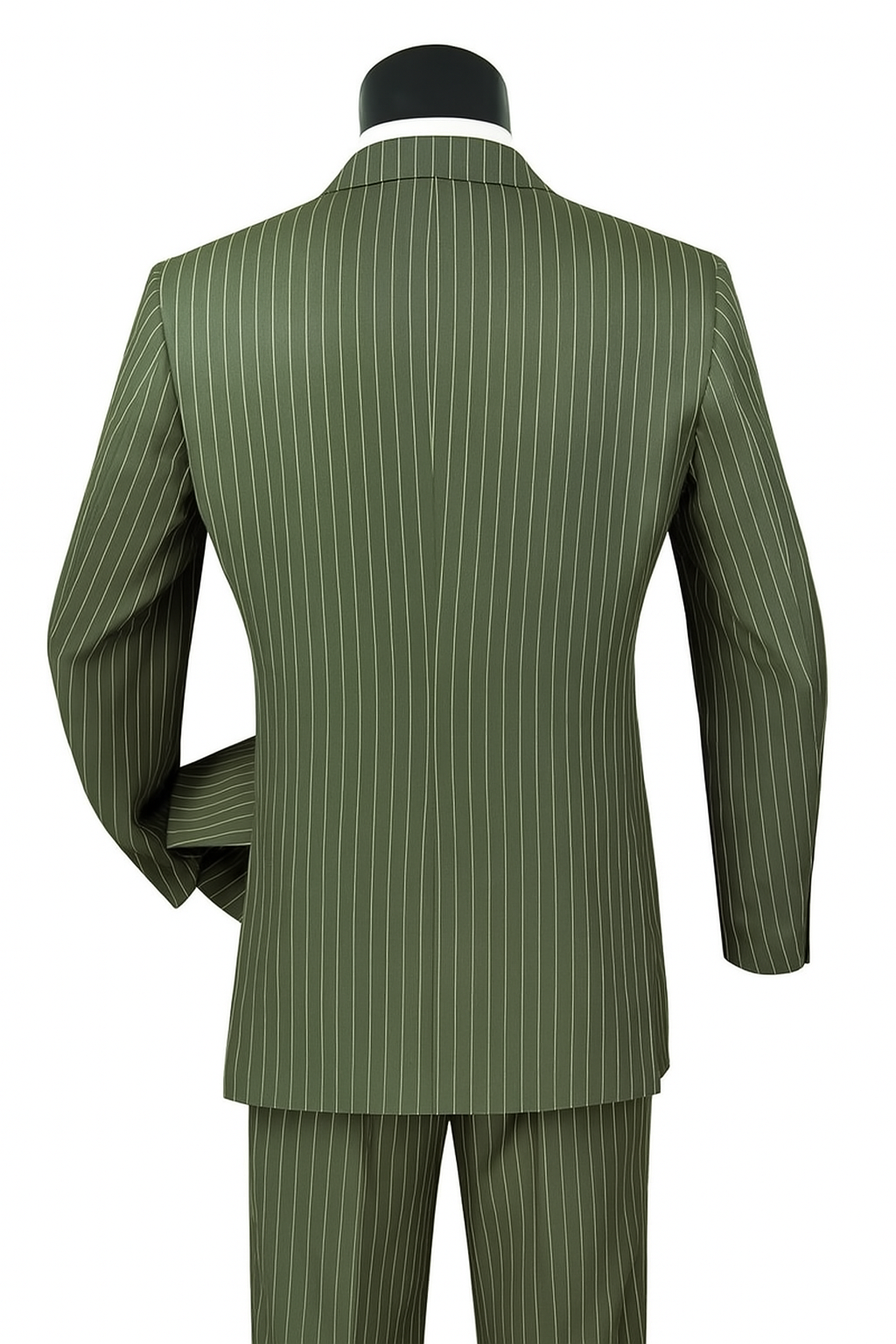 Mens Double Breasted Gangster Pinstripe Suit in Charcoal Grey