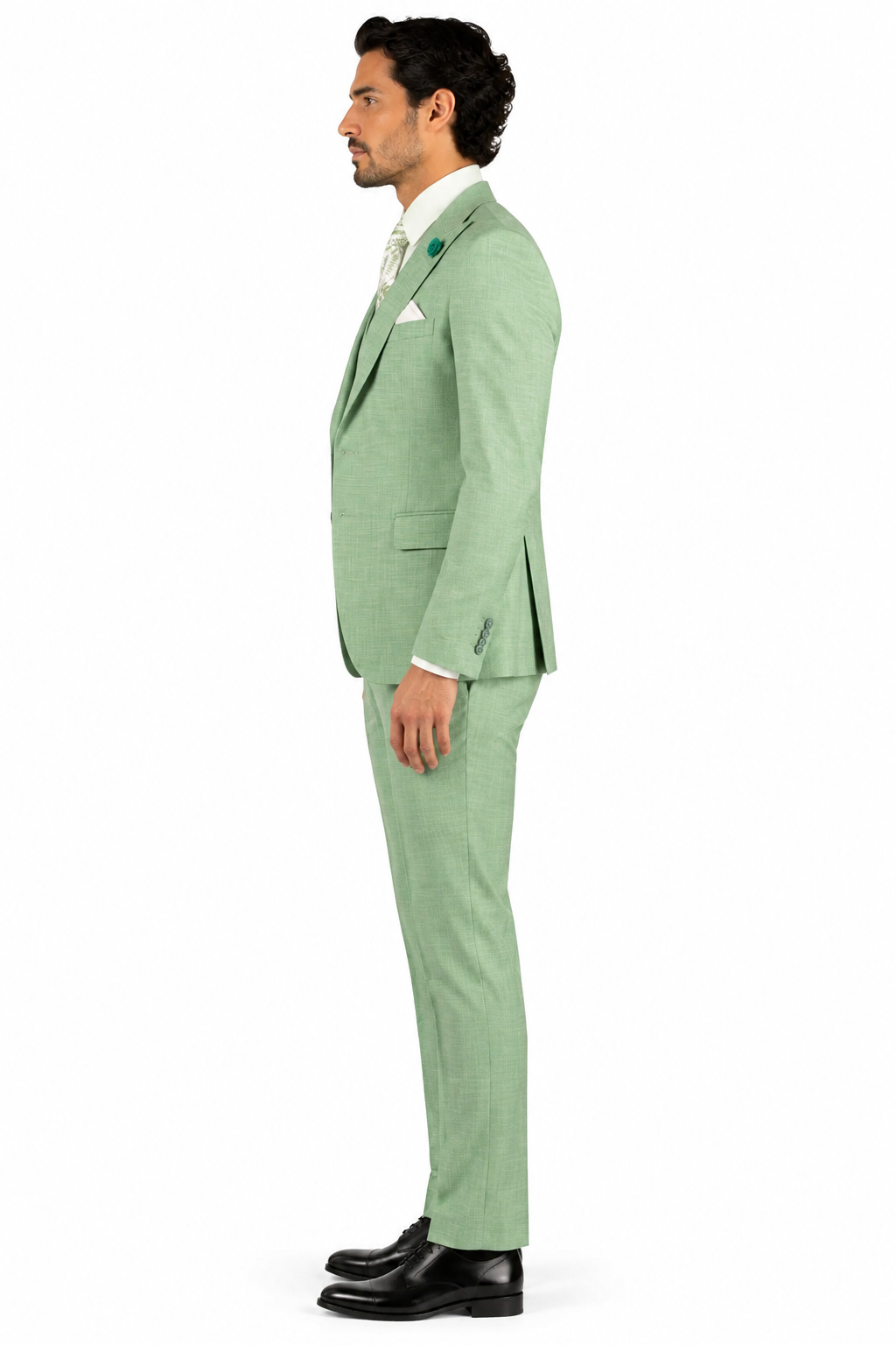 Mens Easter Suit - Jacket and Pants in Summer Color Light Green Modern Fit Light Weight