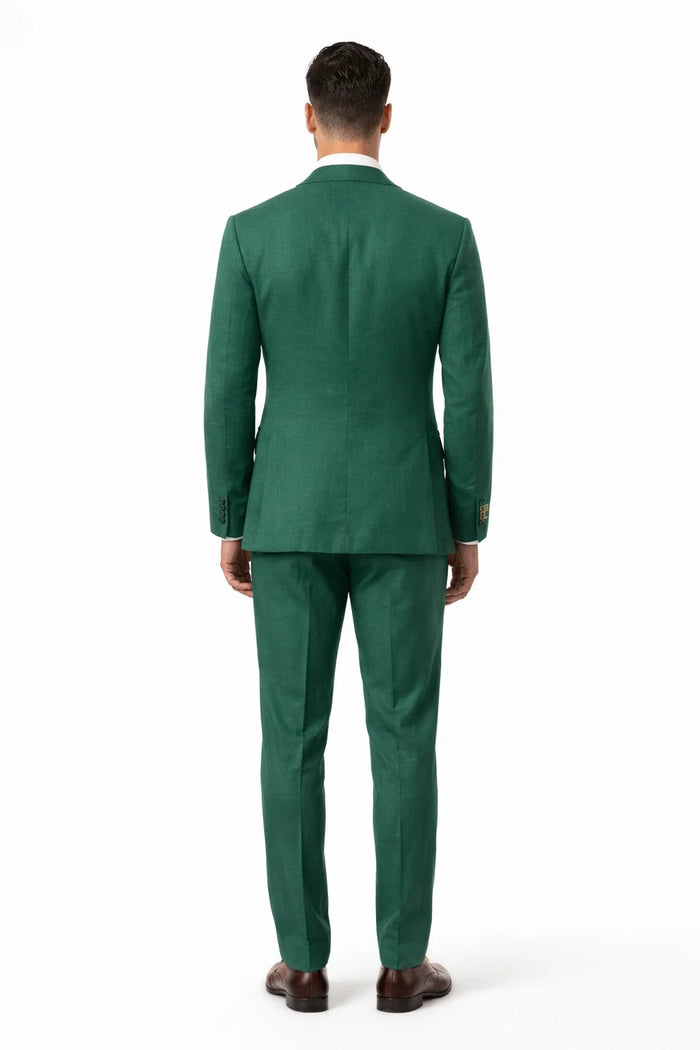 Men's Emerald Green Slim Fit 3-piece Suit for Men