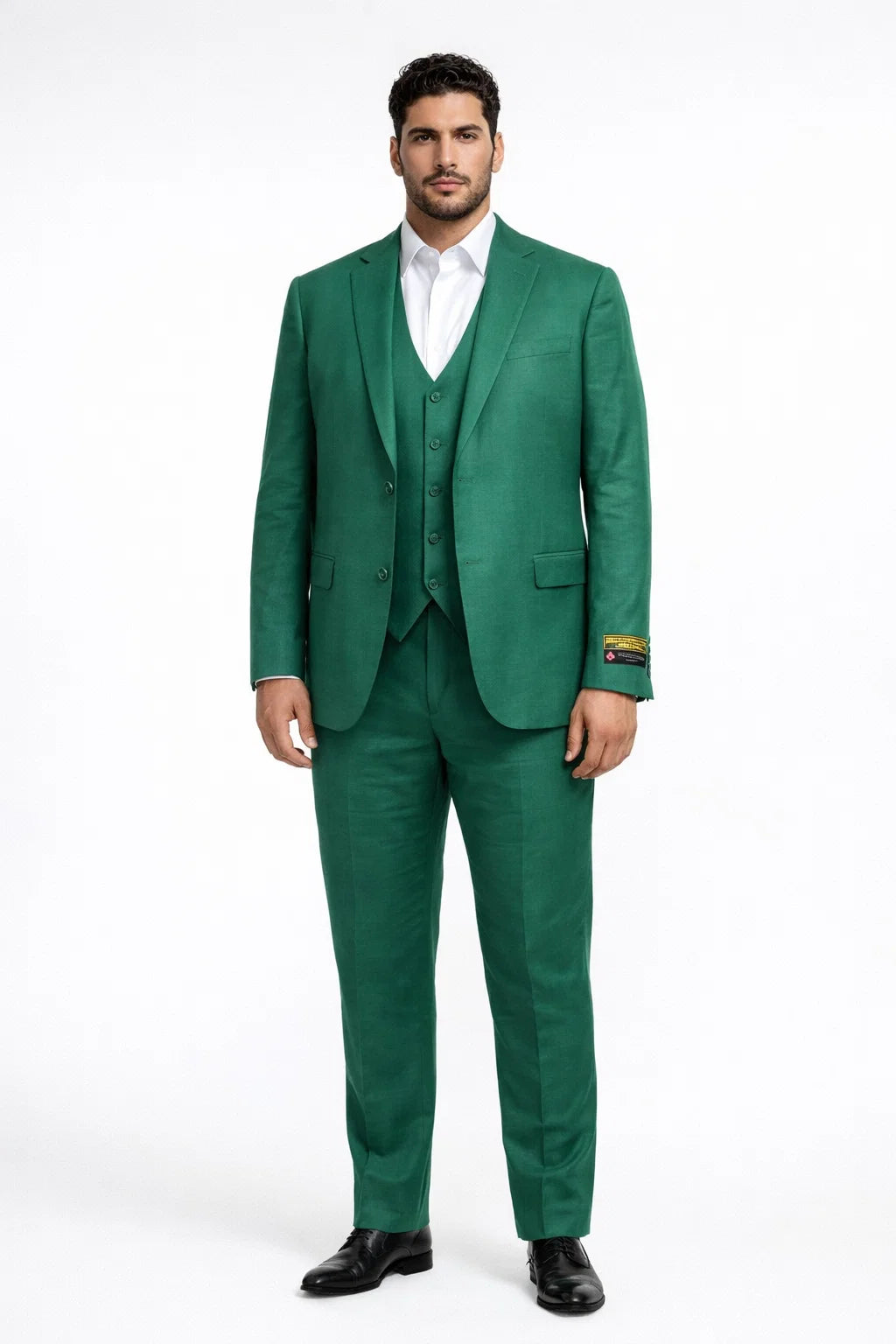 Mens Emerald Green 3-Piece Suit  Slim Fit Wedding and Formal Suit by Alberto Nardoni