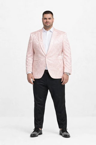 Mens Empire Prom Blazer in Pink Floral Pattern