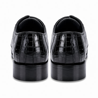 Los Altos Black Genuine All-Over Crocodile Shoe ~ World Best Alligator ~ Gator Skin Belly Shoe