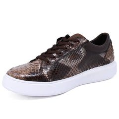 mens-genuine-full-python-skin-sneakers-rustic-brown
