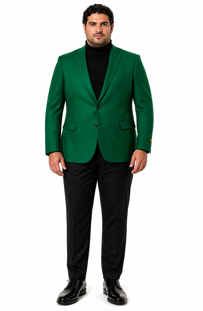 Mens Green Blazer  Stylish Casual and Formal Sport Coat for Parties, Weddings and Events in Emerald Green