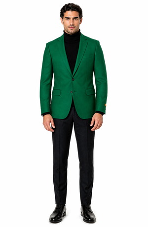 Mens Green Blazer  Stylish Casual and Formal Sport Coat for Parties, Weddings and Events in Emerald Green